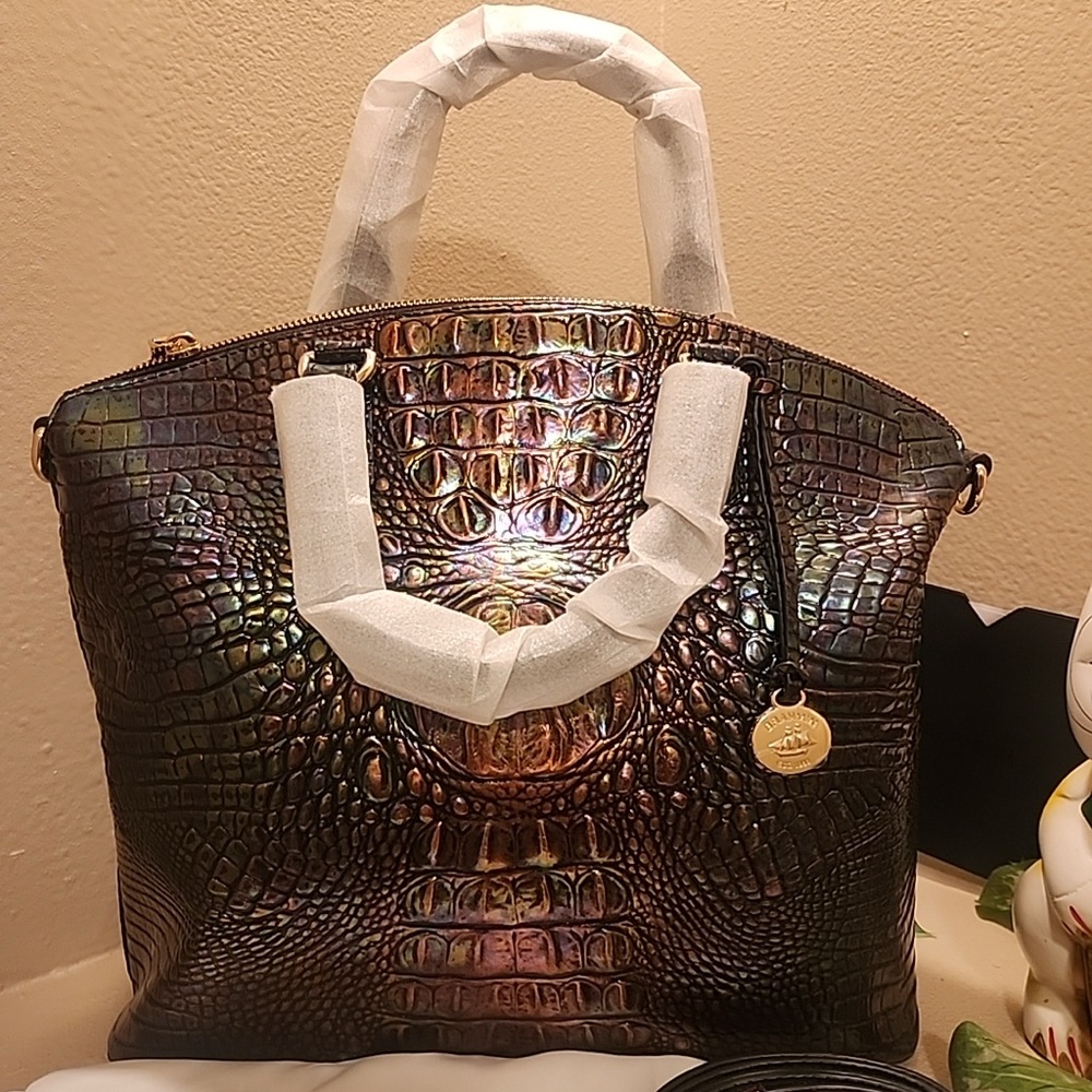 Brahmin Large Duxbury Black Pearl Ombré Melbourne bag only